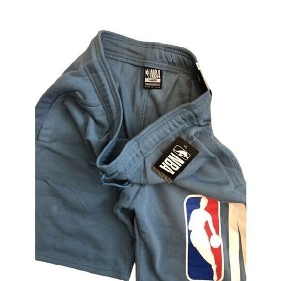 NBA Fleece Trainer Sweat Shorts Blue Men’s Size Large - Picture 4 of 4
